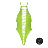 Ouch! Glow Body échancré ouvert à l'entrejambe avec dos nu Vert Fluo